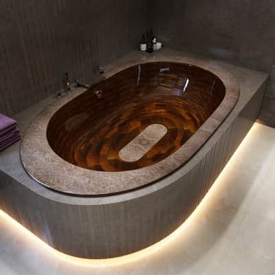 Laghetto Built In Wooden Bathtub Wooden Bathtubs Ammonitum Suisse