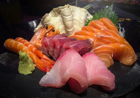 Close Up Of Sashimi Sushi Set Stock Photo Image Of Japanese Sashimi