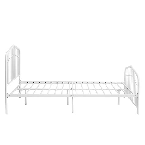 Muumblus Queen Size Metal Platform Bed Frame With Slat Support