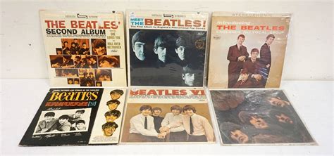 Lot Of 6 Beatles Vinyl Albums Auction