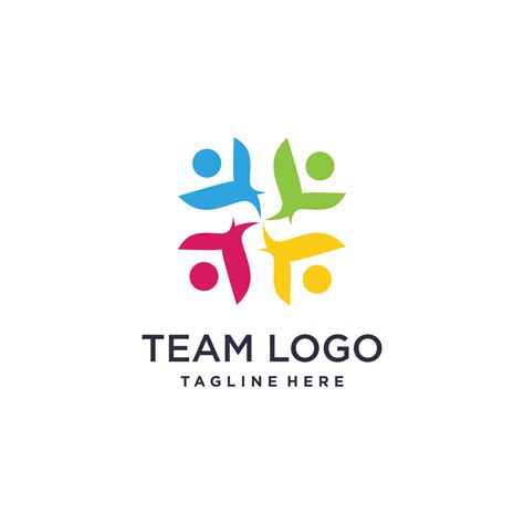 Team Work Logo Design With Modern Creative Style Premium Vector