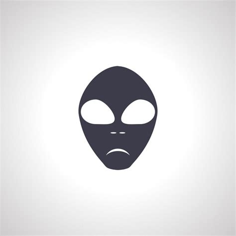 Premium Vector Alien Head Isolated Icon Alien Icon