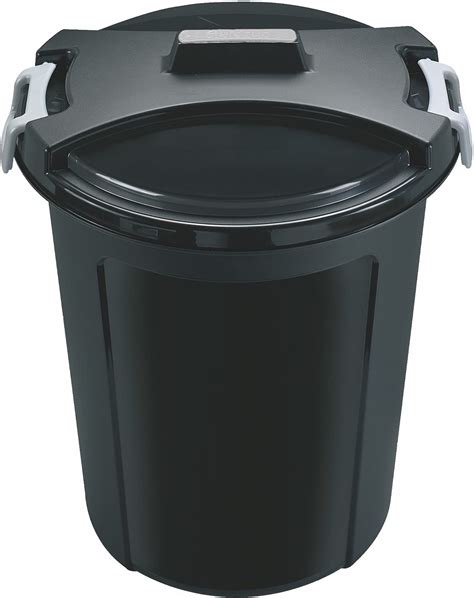 Sterling Ventures Heavy Duty Plastic Garden Waste Rubbish Dust Bin With