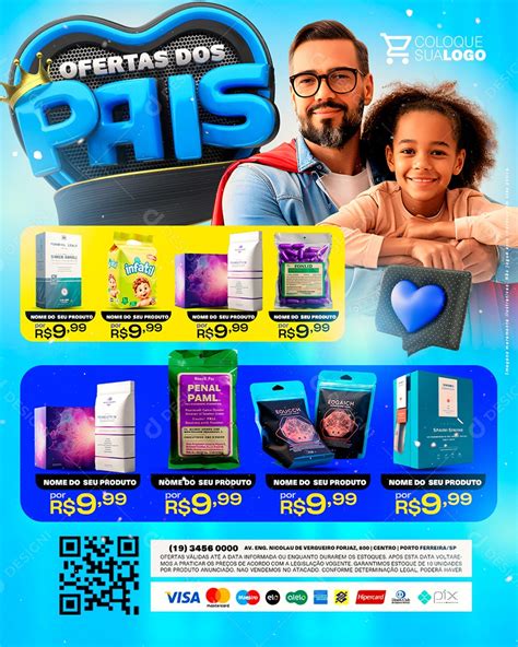 Tabloide Ofertas Dos Pais Produtos Supermercado Social Media PSD