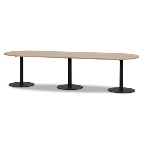 Avedore Wood & Metal Oval Conference Table, 300cm