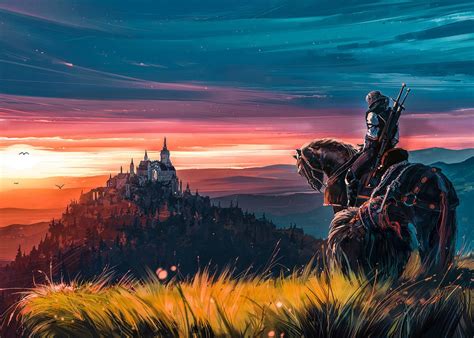 Witcher Geralt Painting Poster - Etsy