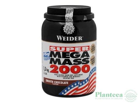 Super Mega Mass 2000 Ciocolata 1 5kg Weider Pret 112 0 Lei Planteea