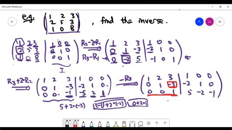 Finding The Inverse Of A Matrix By Row Operations YouTube