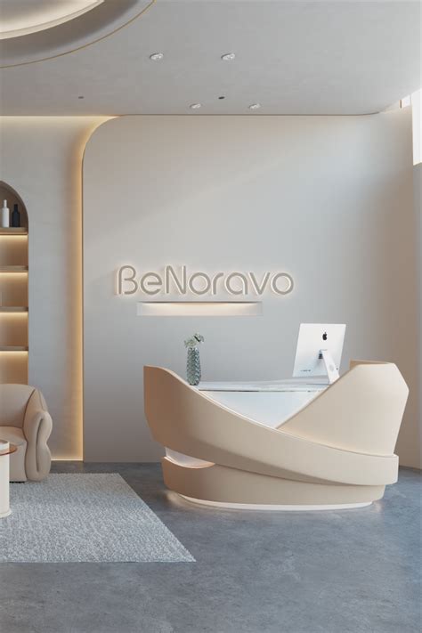 BeNoravo Nude Nightdress Reception Desk For Store Salon Or Spa Reception Desk Unique
