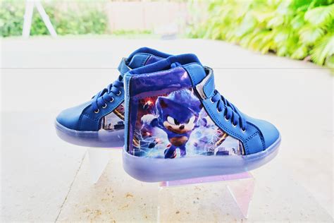 Sonic Inspired Light up Sneakers for Kids - Etsy