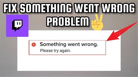 Fix Twitch Something Went Wrong Problem Tech Solutions Bar Youtube