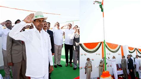 CM KCR hoists the tricolour at Pragathi Bhavan | INDToday