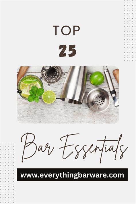 Top 25 Bar Essentials To Have In Every Home Bar Home Bar Essentials