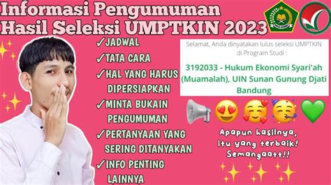 Informasi Terbaru Pengumuman Kelulusan Hasil Seleksi Umptkin