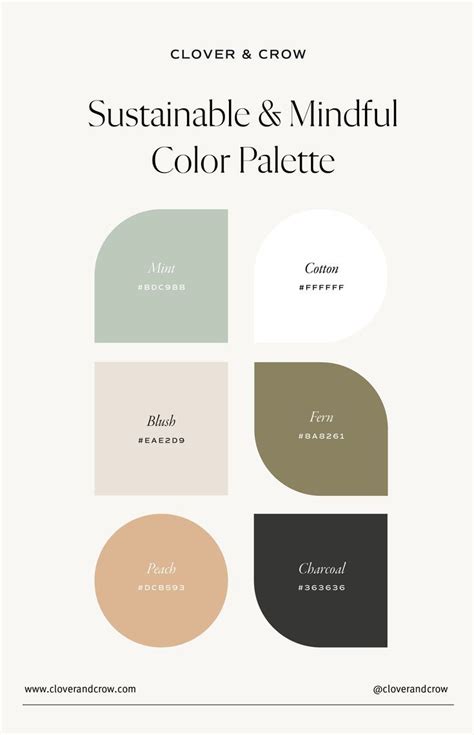 Sustainable And Mindful Brand Color Palette Biz Advice From Clover