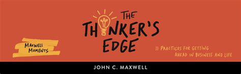 Thinkers Edge Maxwell Moments Maxwell John C 9781546002482 Books