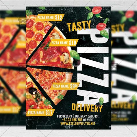 Pizza Delivery Template - Flyer PSD + Instagram Ready Size