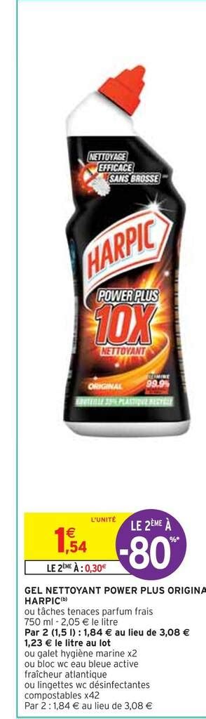 Promo Harpic gel nettoyant power plus original b chez Intermarché