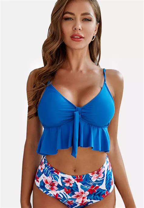 Buy ZITIQUE Ruffled Bikini Swimsuit 2024 Online ZALORA Philippines