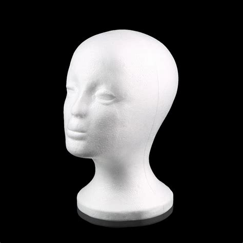 White Polystyrene Styrofoam Foam Mannequin Manikin Head Display For Wig