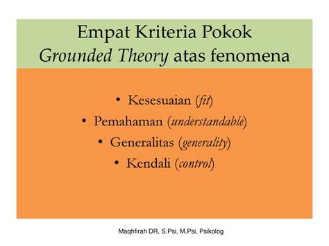 Desain Kualitatif Grounded Theory Ppt Download