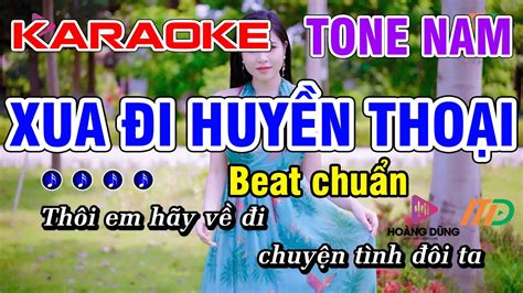 Xua I Huy N Tho I Karaoke Tone Nam Beat Ph I M I Youtube