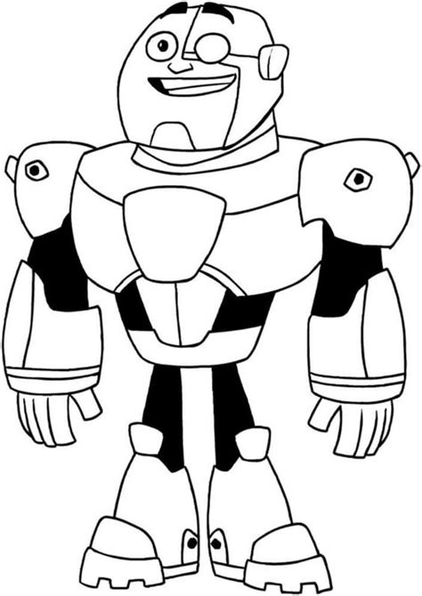 Cyborg Divertido Para Colorir Imprimir E Desenhar Colorir Me