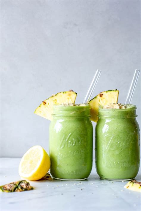 Tropical Green Smoothie Made With Coconut Milk