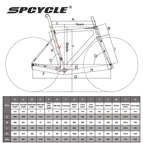 Geometry Details: SPcycle SP-R025-SL 2023