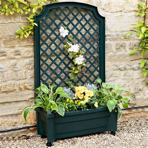 Green Self Watering Planter With Trellis On Wheels Expert Verdict