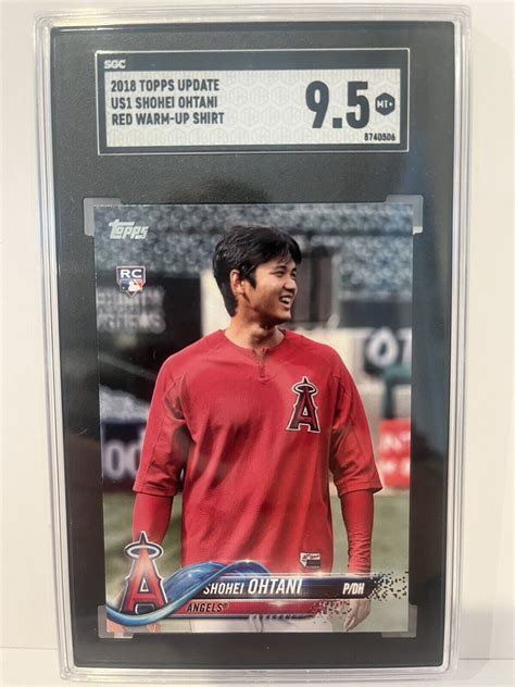 2018 Rc Topps Update Variation Shohei Ohtani Red Warmup Jersey Sp Sgc