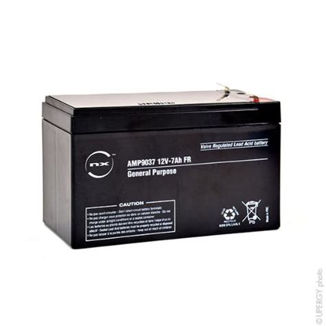 Batterie Plomb AGM NX 7 12 General Purpose FR 12V 7Ah F4 8 Batterie