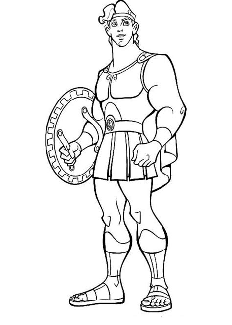 Hercules Para Colorear Pintar E Imprimir