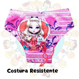 Kit Calcinhas Infantil Sublimada Personagens Shopee Brasil