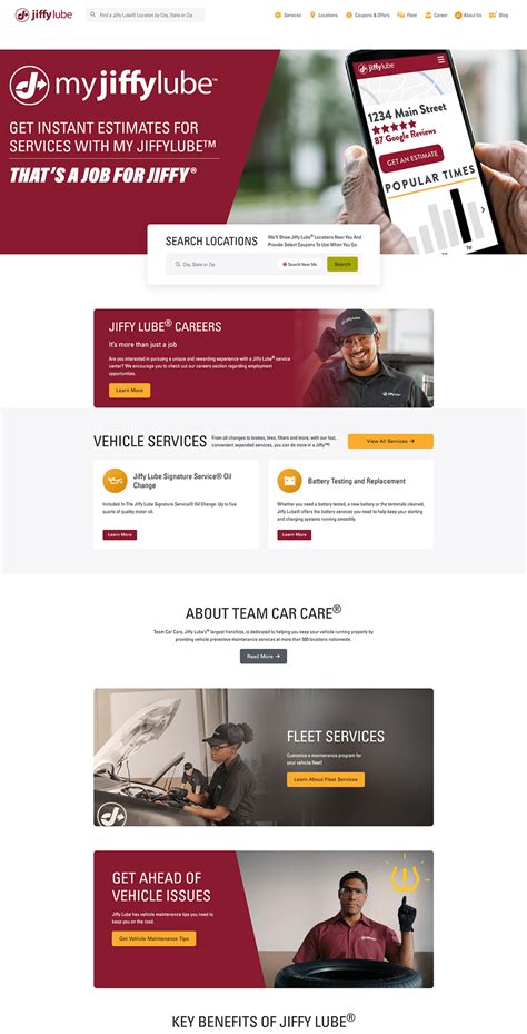 Design For Jiffy Lube® Team Care 500 Locations By Seota Digital