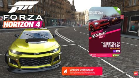 Forza Horizon 4 Seasonal Championship Spring Mustang Vs Camaro YouTube