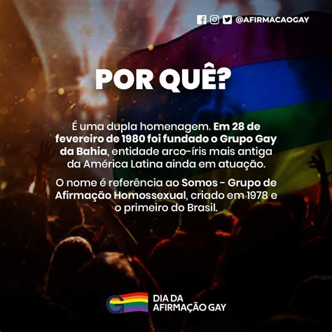 Mais de 100 personalidades assinam criação do Dia da Afirmação Gay Data brasileira é celebrada