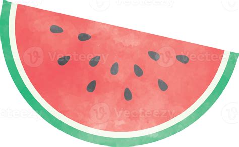 Watermelon Watercolor Element Png