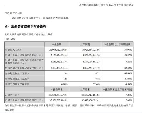 亿纬锂能发布半年报：营收近230亿元，仅完成全年三分之一目标 21经济网