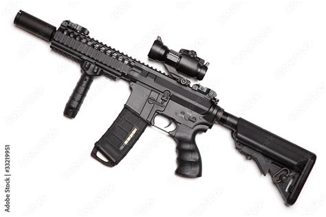 Custom build compact size M4A1 assault carbine Stock Photo | Adobe Stock