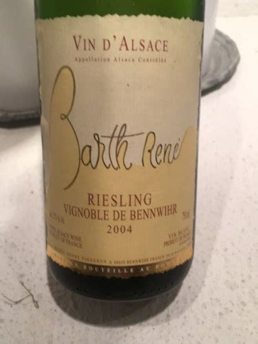 Barth Rene Vignoble De Bennwihr Riesling Vivino