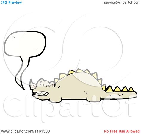 Cartoon of a Talking Dinosaur - Royalty Free Vector Illustration by lineartestpilot #1161500