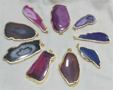 Mix Agate Natural Druzy Gemstone Earring For Making Jewelry At Rs