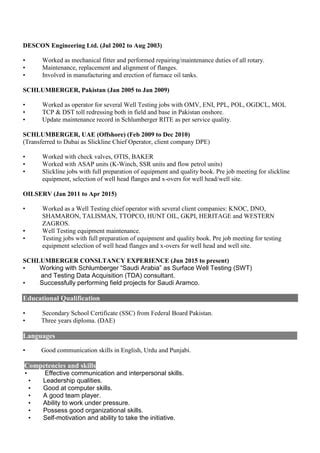 Hamid Saeed CV PDF