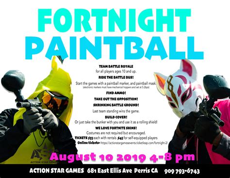 Fortnight Paintball Aug. 10 at Action Star Games - Action Star Games