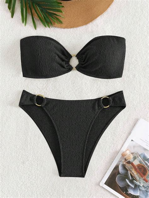 Ring Linked Bandeau Bikini Set SHEIN USA