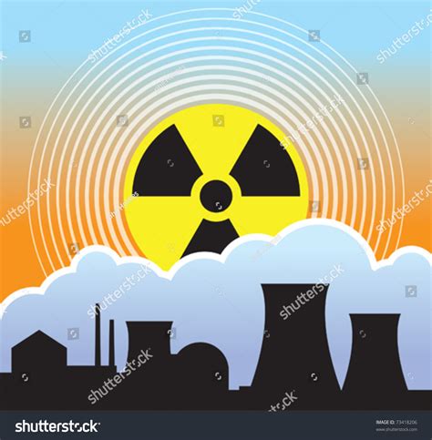 Nuclear Sunset Radiation Leaks Stock Vector (Royalty Free) 73418206