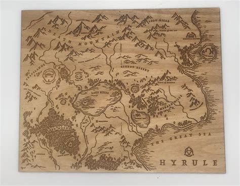 Hyrule Map from the Legend of Zelda (Large) - BreakPoint Laser