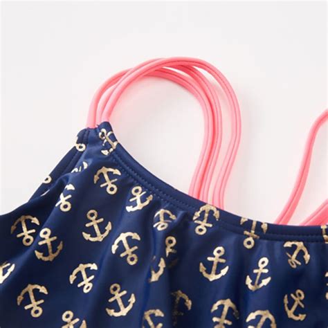 Badeanzug Für Mädchen BIKINI Set Bademode Anker Druck Darilo24