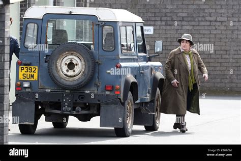 Actress Brenda Blethyn playing DCI Vera Stanhope during filming for the ITV series Vera in ...